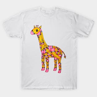 Pencil Giraffe Drawing T-Shirt